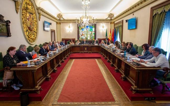 Imagen de una sesión plenaria en el Ayuntamiento de Pamplona. Imagen de una sesión plenaria en el Ayuntamiento de Pamplona.