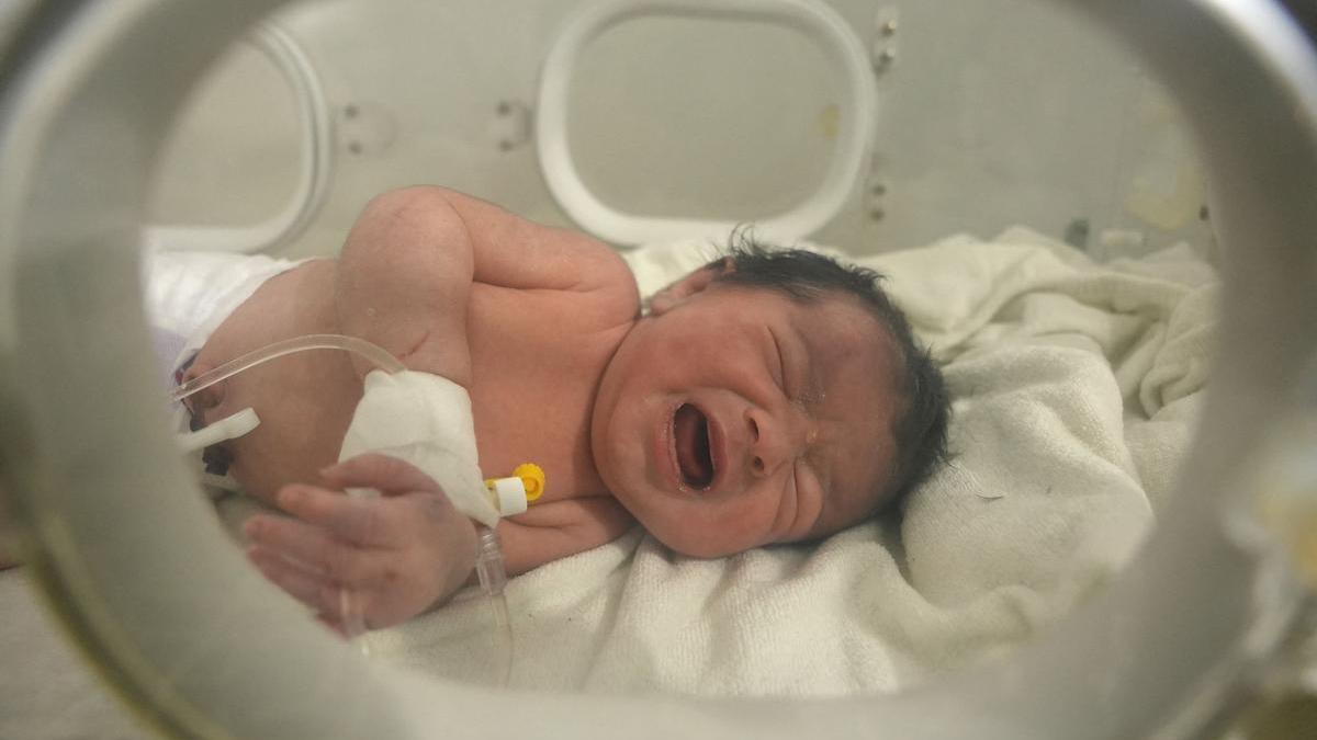 La recién nacida fue encontrada con el cordón umbilical todavía unido a su madre.
