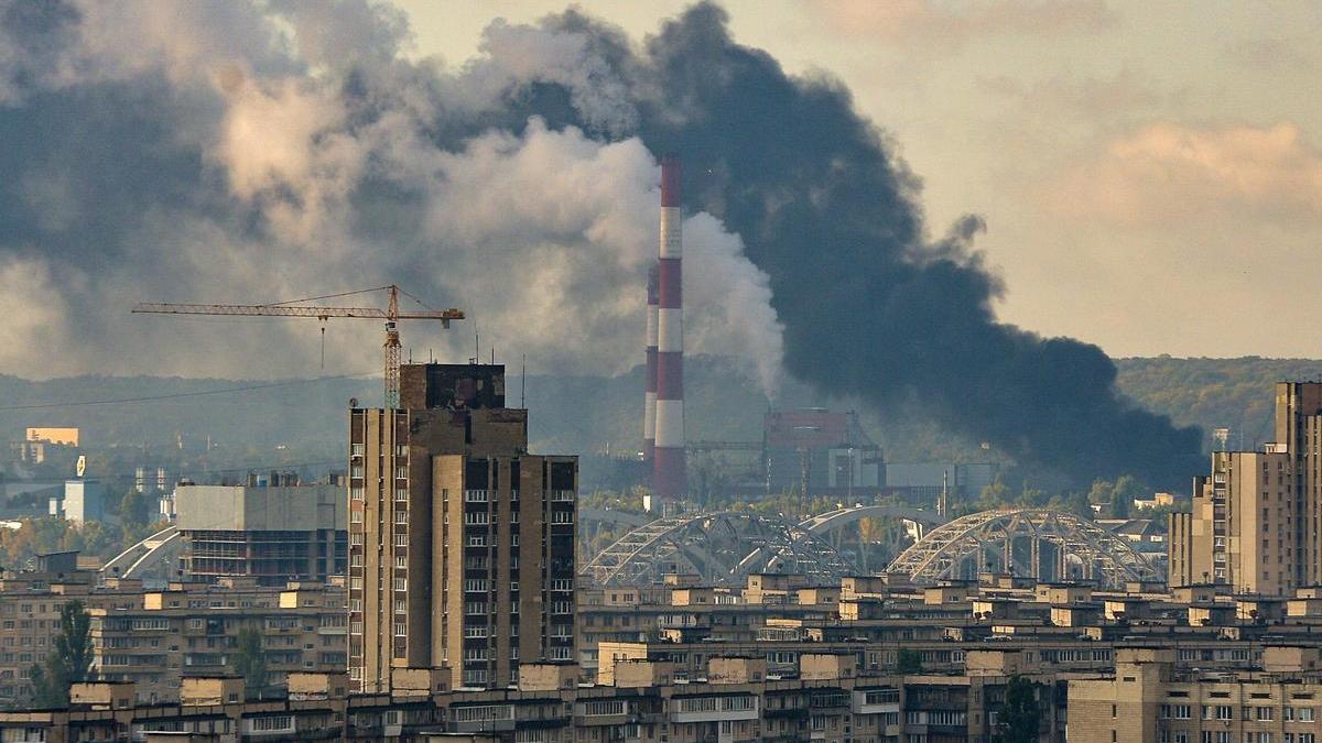 Kiev, tras los bombardeos rusos.