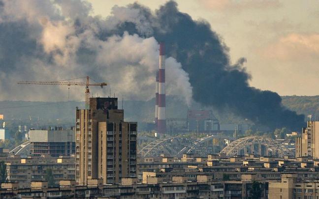 Kiev, tras los bombardeos rusos. Kiev, tras los bombardeos rusos.