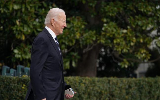 Joe Biden en su mansión de Delaware.