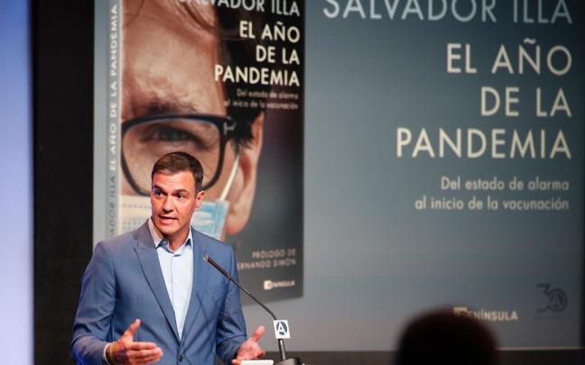 Pedro Sánchez, en el acto de presentación del libro de Salvador Illa Pedro Sánchez, en el acto de presentación del libro de Salvador Illa
