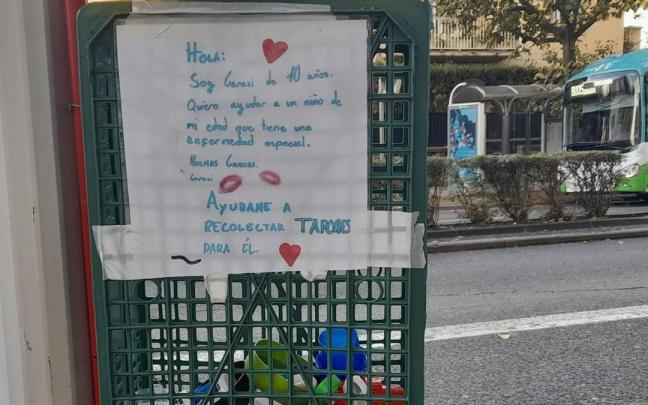 Contenedor colocado por Garazi en el donostiarra barrio de El Antiguo