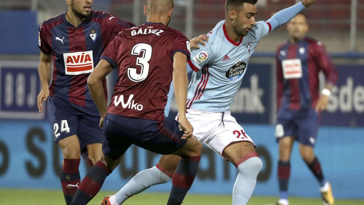 Brais Méndez, con el Celta de Vigo en Ipurua.