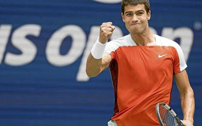 Alcaraz, en su último partido del US Open. | FOTO: EFE Alcaraz, en su último partido del US Open. | FOTO: EFE