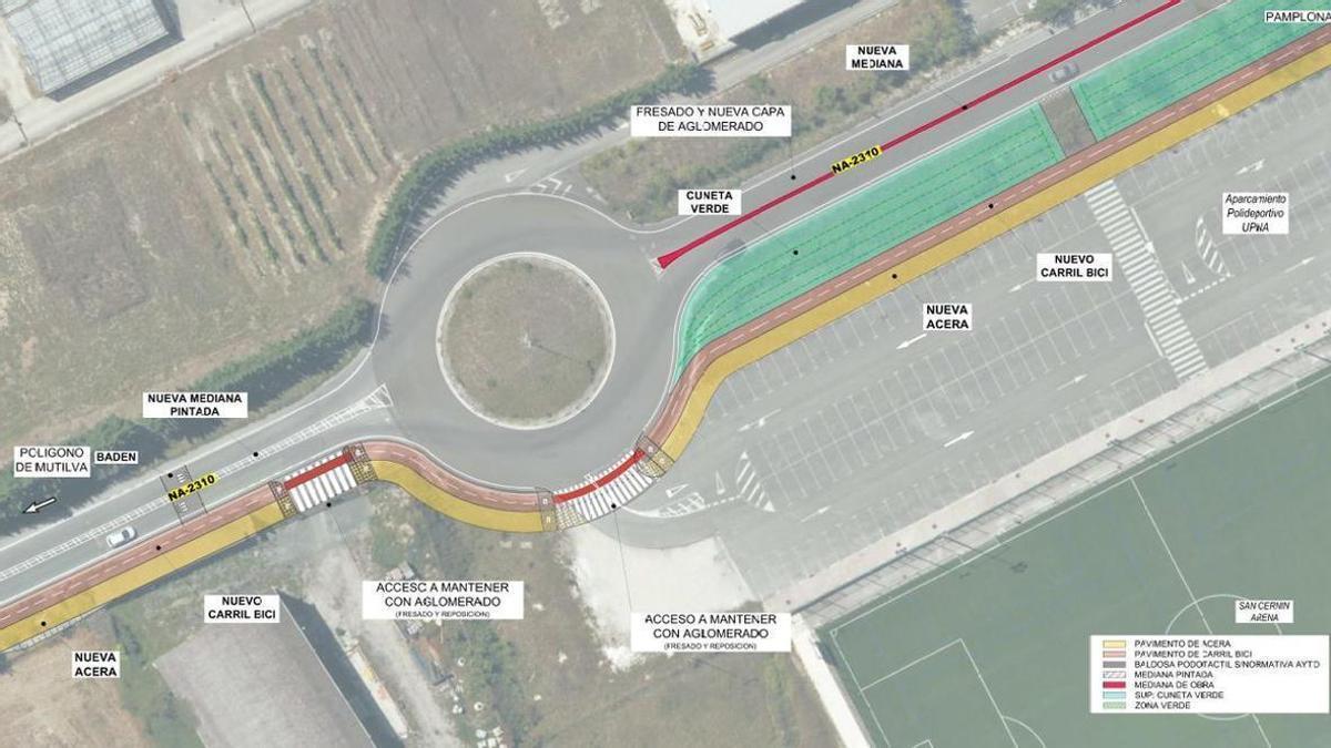 Las obras se ejecutarán sobre un tramo de aproximadamente 650 metros de longitud