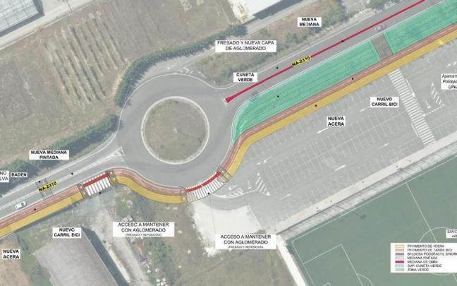 Las obras se ejecutarán sobre un tramo de aproximadamente 650 metros de longitud Las obras se ejecutarán sobre un tramo de aproximadamente 650 metros de longitud