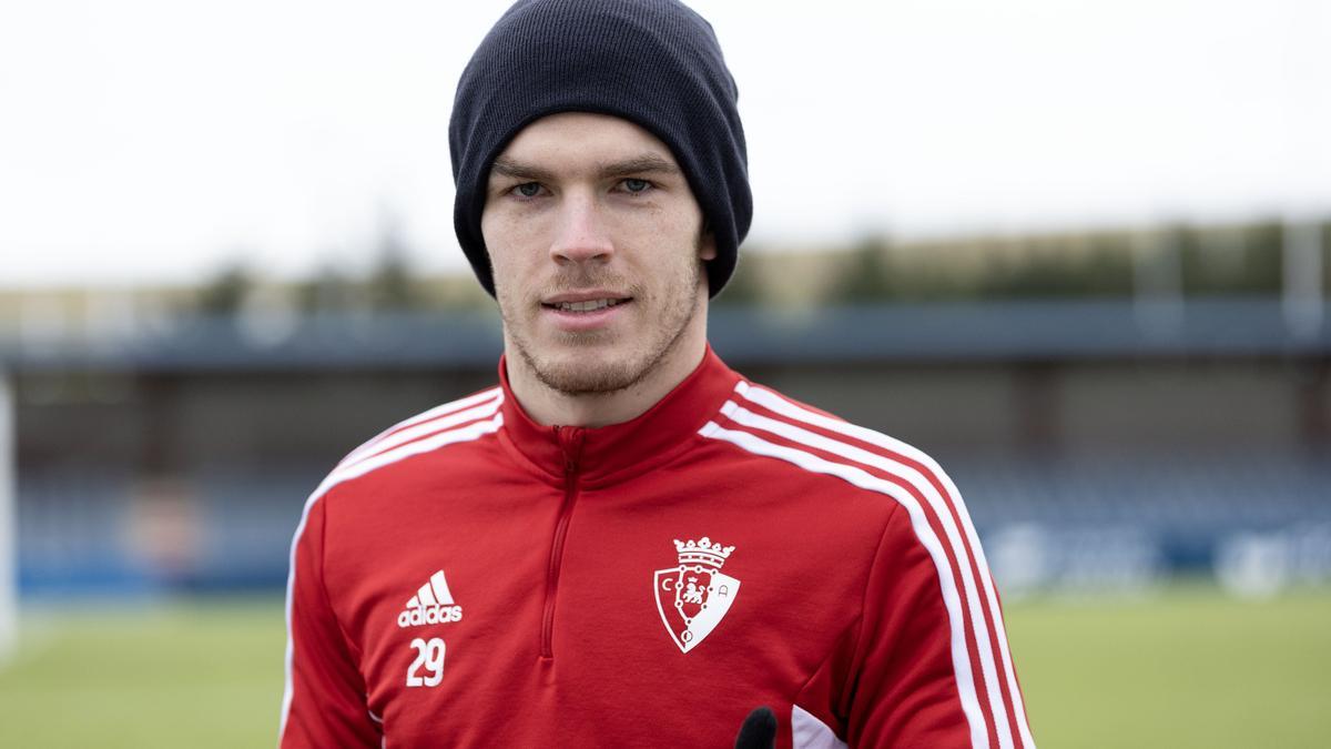 Diego Moreno, este martes en Tajonar.