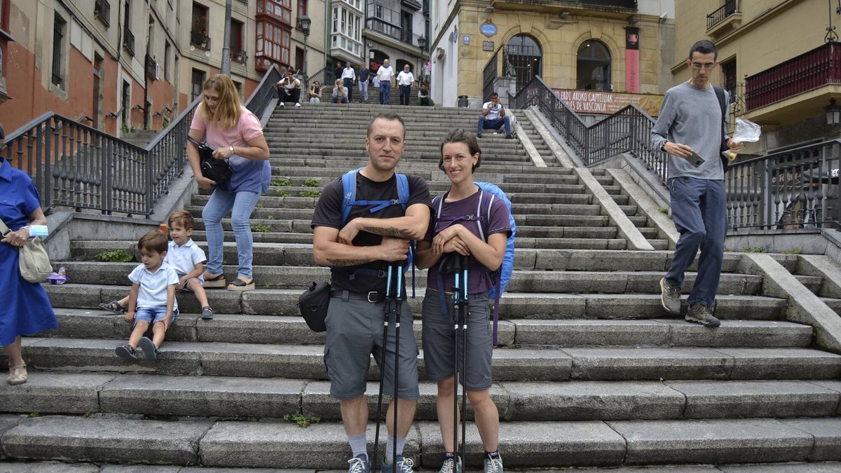 Roberto y Stefania han recalado en la Villa desde Italia para iniciar la ruta jacobea