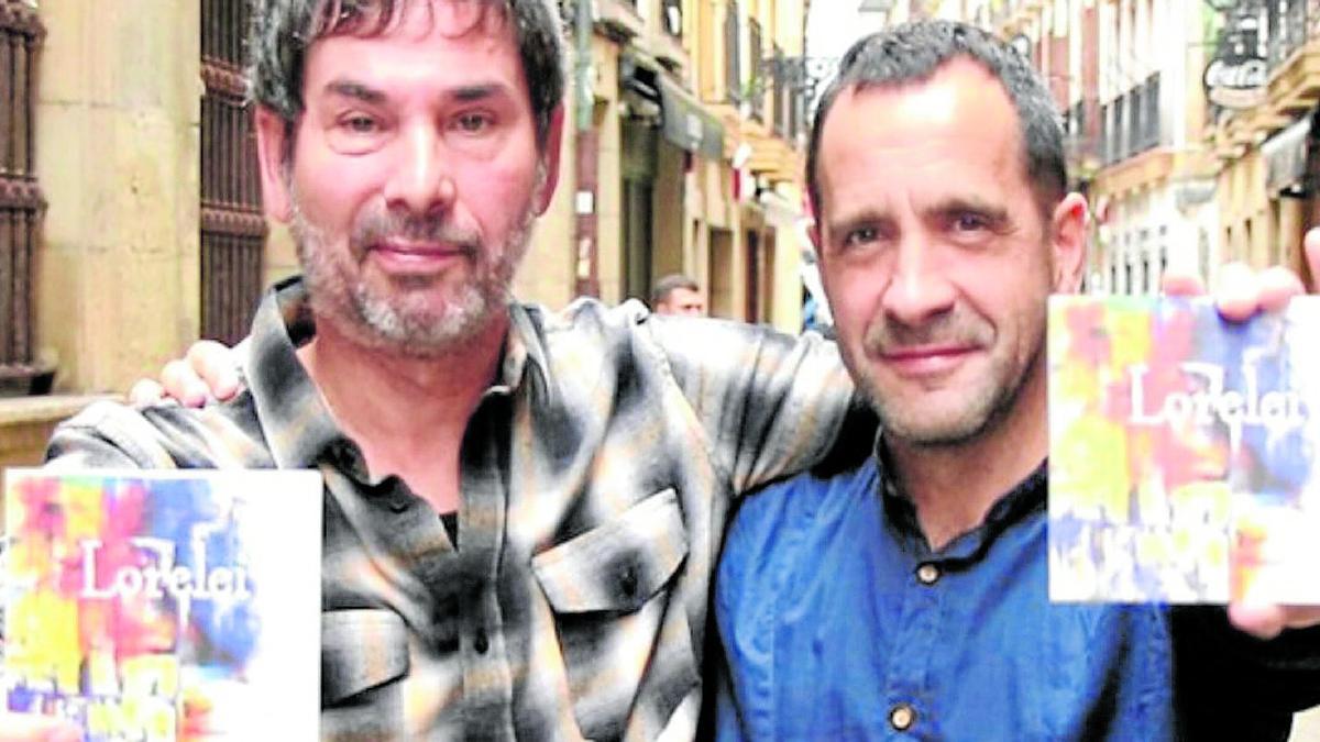 Mikel Gorosabel eta Asier Serrano musikariek osatzen dute Lorelei. Goian, diskoaren aurkezpen eguneko irudia.