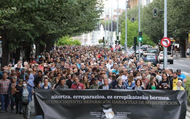 Manifestación contra la tortura celebrada en Navarra recientemente. Manifestación contra la tortura celebrada en Navarra recientemente.