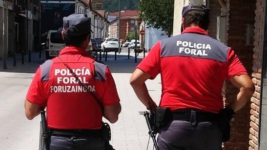 Dos agentes de la Policía Foral