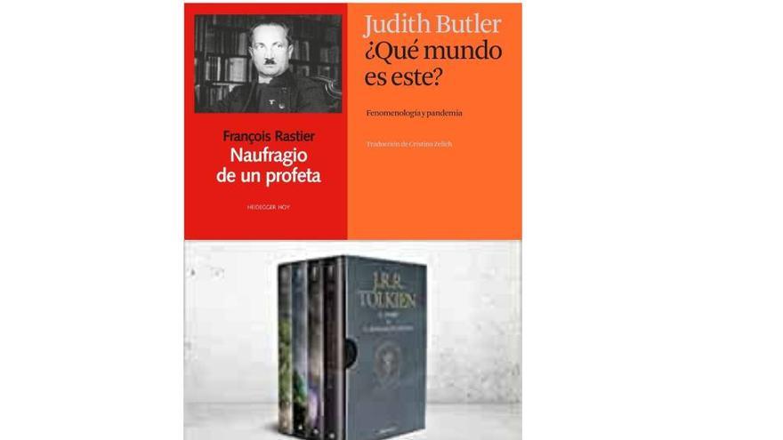 Portadas de los tres libros