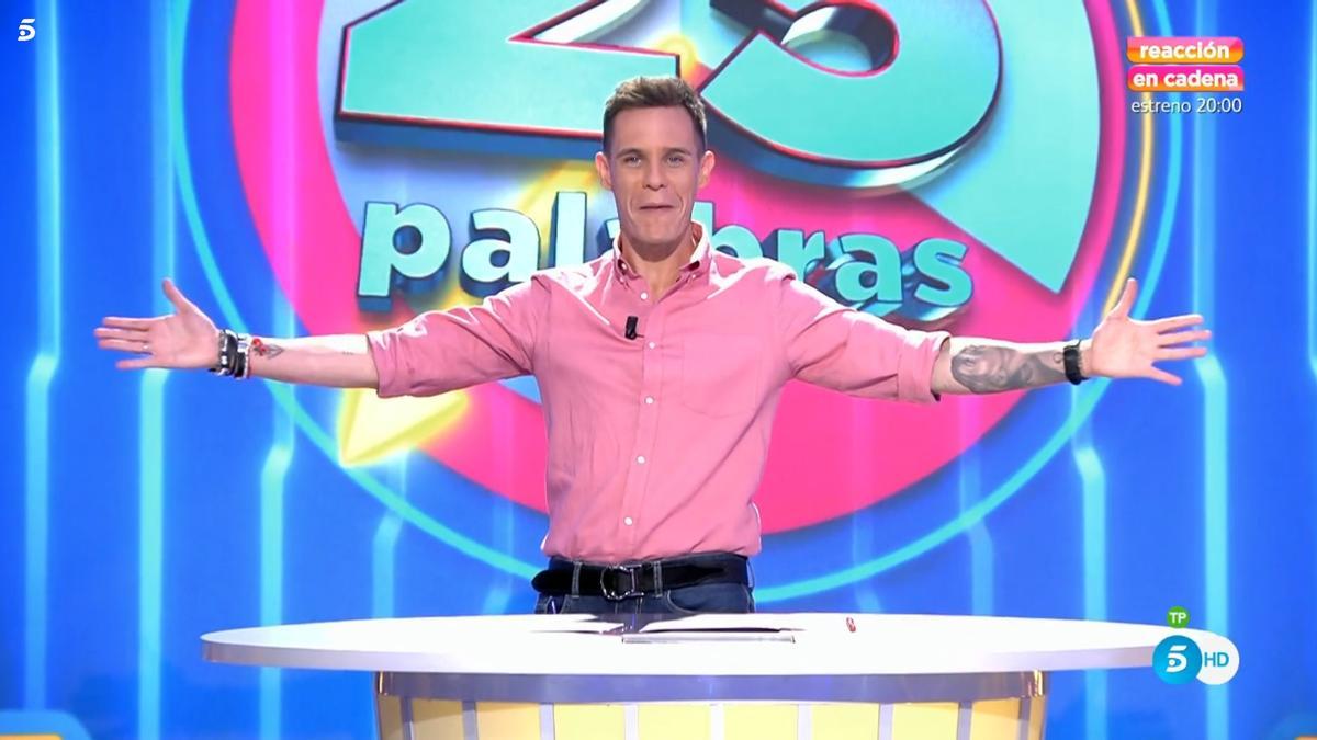Christian Gálvez, al comienzo del primer programa de '25 palabras'.