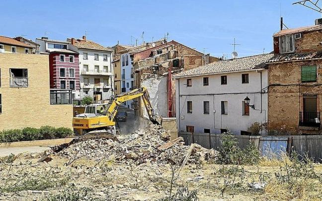 Primeros trabajos de demolici&oacute;n de la zona de Coscol&iacute;n, que comenzaron el pasado 4 de agosto.