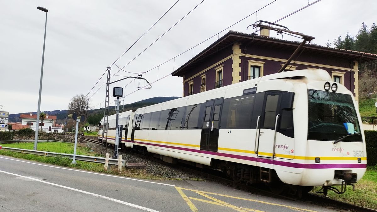 Un tren de la línea entre Bilbao y Balmaseda.