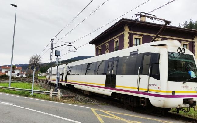 Un tren de la línea entre Bilbao y Balmaseda.