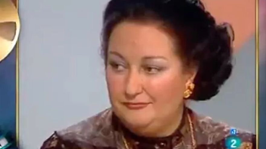 Captura de Montserrat Caballé en un momento del programa de RTVE 'Buenas noches'.