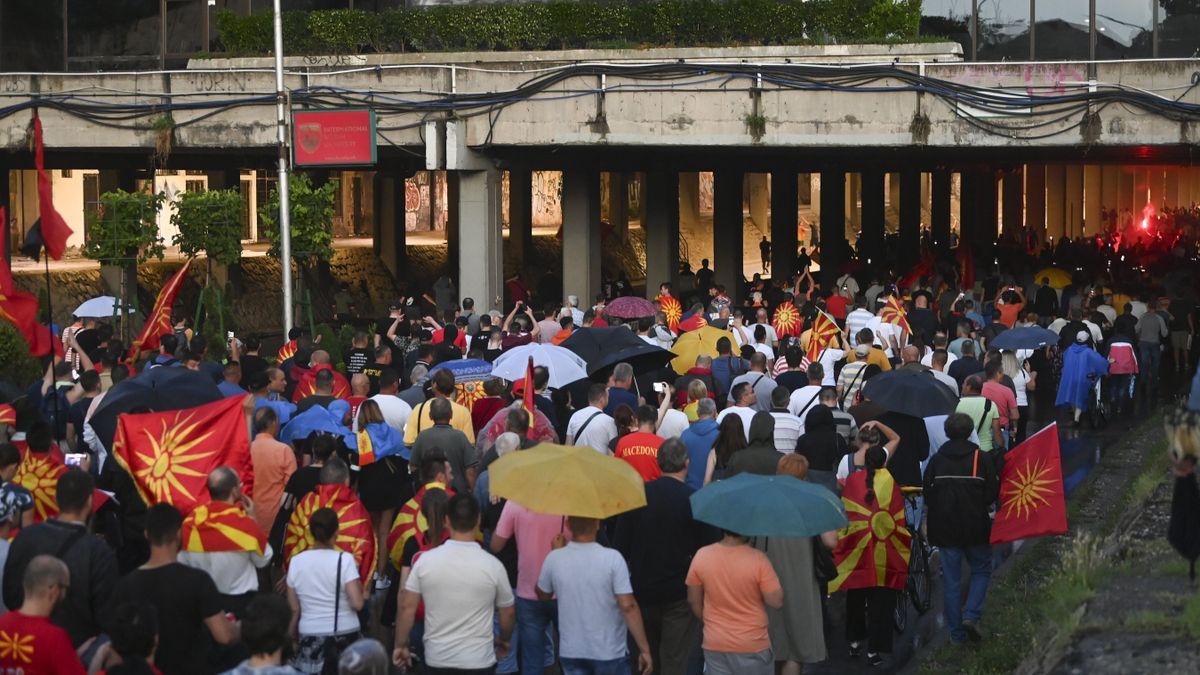 Protestas en Macedonia del Norte.