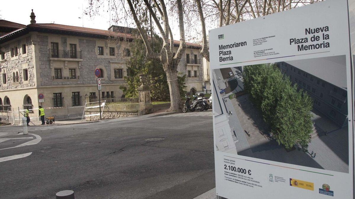 Inicio de las obras junto al Memorial de Víctimas.