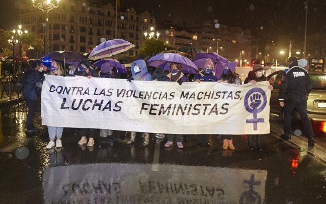 Manifestación contra la violencia machista. Manifestación contra la violencia machista.