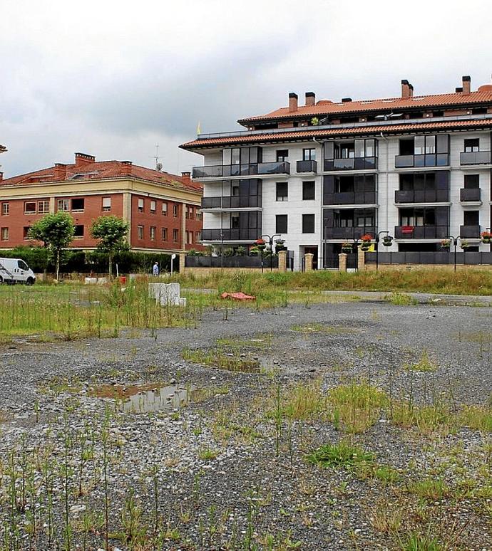 La parcela de Munto donde se construirán las viviendas.