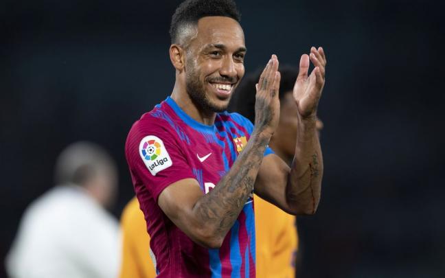 El jugador del FC Barcelona Pierre-Emerick Aubameyang. El jugador del FC Barcelona Pierre-Emerick Aubameyang.