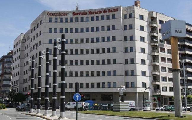 Fachada del edificio central del Servicio Navarro de Salud.
