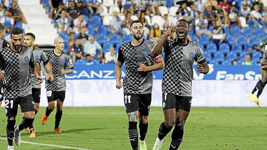 Sylla celebra su tanto frente al Leganés en la primera jornada. | FOTO: ÁREA 11