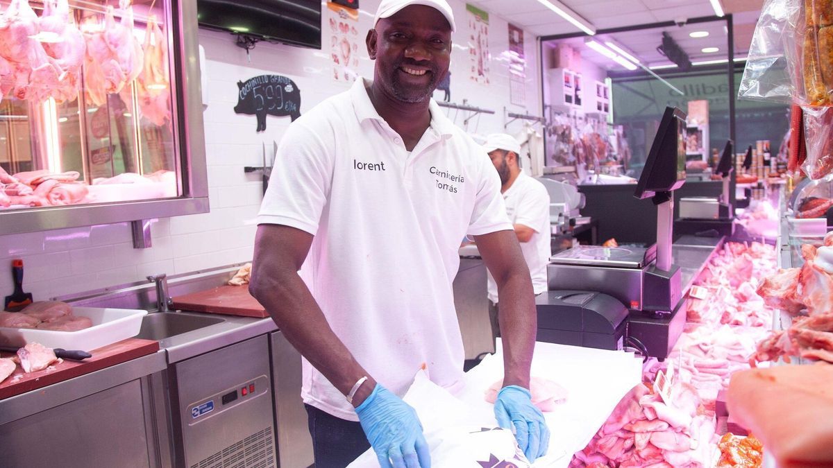 Floren, de la carnicería en el mercado de Coronación.
