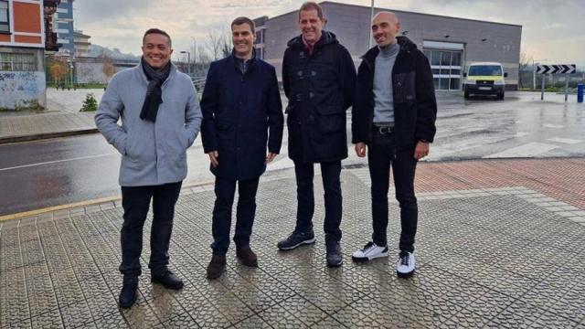 Ezkerretik eskuinera, Patxo Campo, Gómez Viar, Mikel Garaizabal eta Javier Crespo Ezkerretik eskuinera, Patxo Campo, Gómez Viar, Mikel Garaizabal eta Javier Crespo