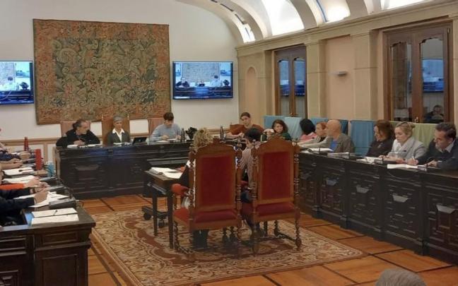 Imagen del pleno municipal que tuvo lugar ayer a la tarde.