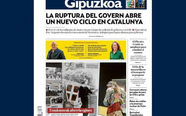 Portada de NOTICIAS DE GIPUZKOA del 8 de octubre de 2022