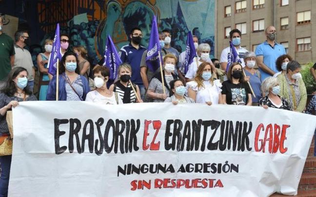 Imagen de archivo de una concentración para condenar agresiones sexuales en Barakaldo