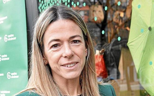Miren Bilbao, ayer, durante la presentación de la campaña ‘Todos contra el cáncer’.