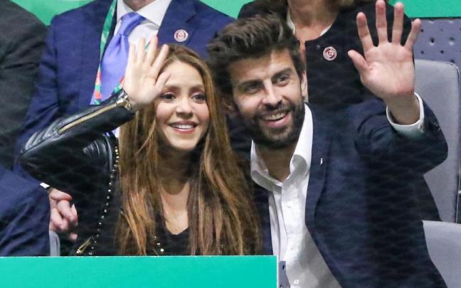 Shakira y Gerard Piqué en la final de la Copa Davis en 2019. Shakira y Gerard Piqué en la final de la Copa Davis en 2019.