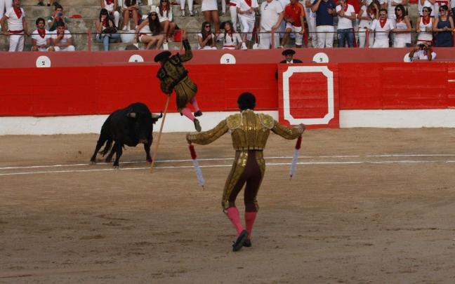 Corrida en la plaza de toros de Corella.