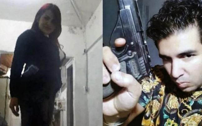 Brenda Uliarte y Fernando Sabag posan con el arma del ataque. Brenda Uliarte y Fernando Sabag posan con el arma del ataque.