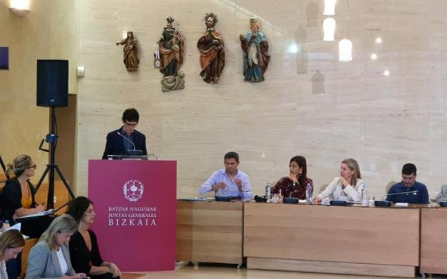 Pleno de ayer en la Casa de Juntas de Gerediaga.