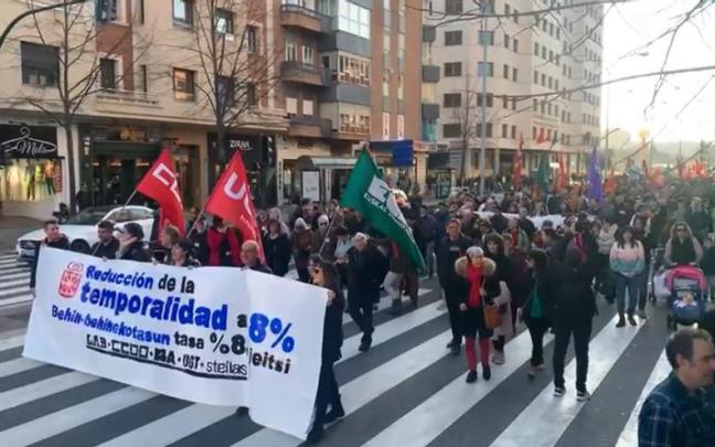 Manifestación en el día de huelga de la Función Pública