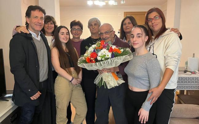 El basauritarra Teodoro Jim&eacute;nez celebra sus 100 a&ntilde;os