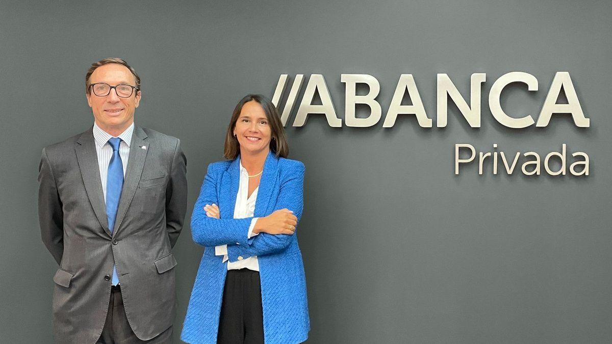 Edurne Pinedo y Álvaro Ochoa, nuevos nombramientos de Abanca en Euskadi.