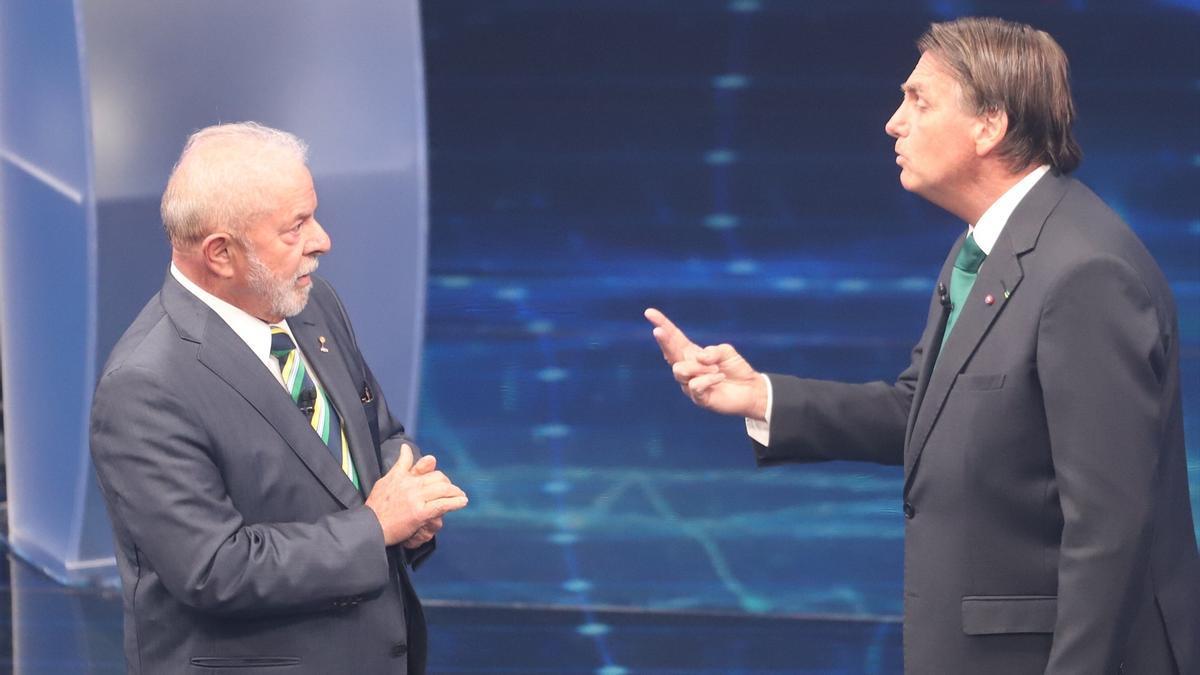 Debate entre Lula y Bolsonaro.
