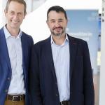 Finlay McCutcheon, director de renovables terrestres de SEE en Europa, con &Aacute;ngel Hern&aacute;ndez del Teso, nuevo director de desarrollo para el sur del continente.