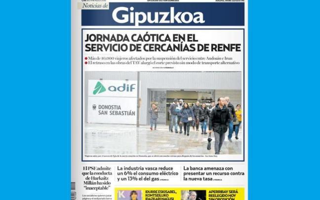 Portada de NOTICIAS DE GIPUZKOA de este martes, 29 de noviembre de 2022