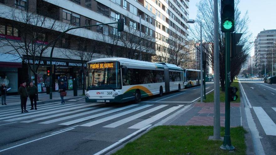 Una villavesa en Pamplona.