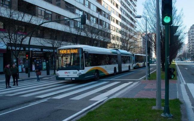 Una villavesa en Pamplona. Una villavesa en Pamplona.