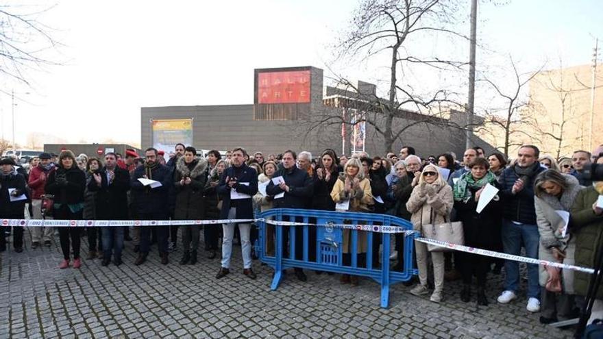 Imagen de la concentración celebrada en la plaza de la Constitución