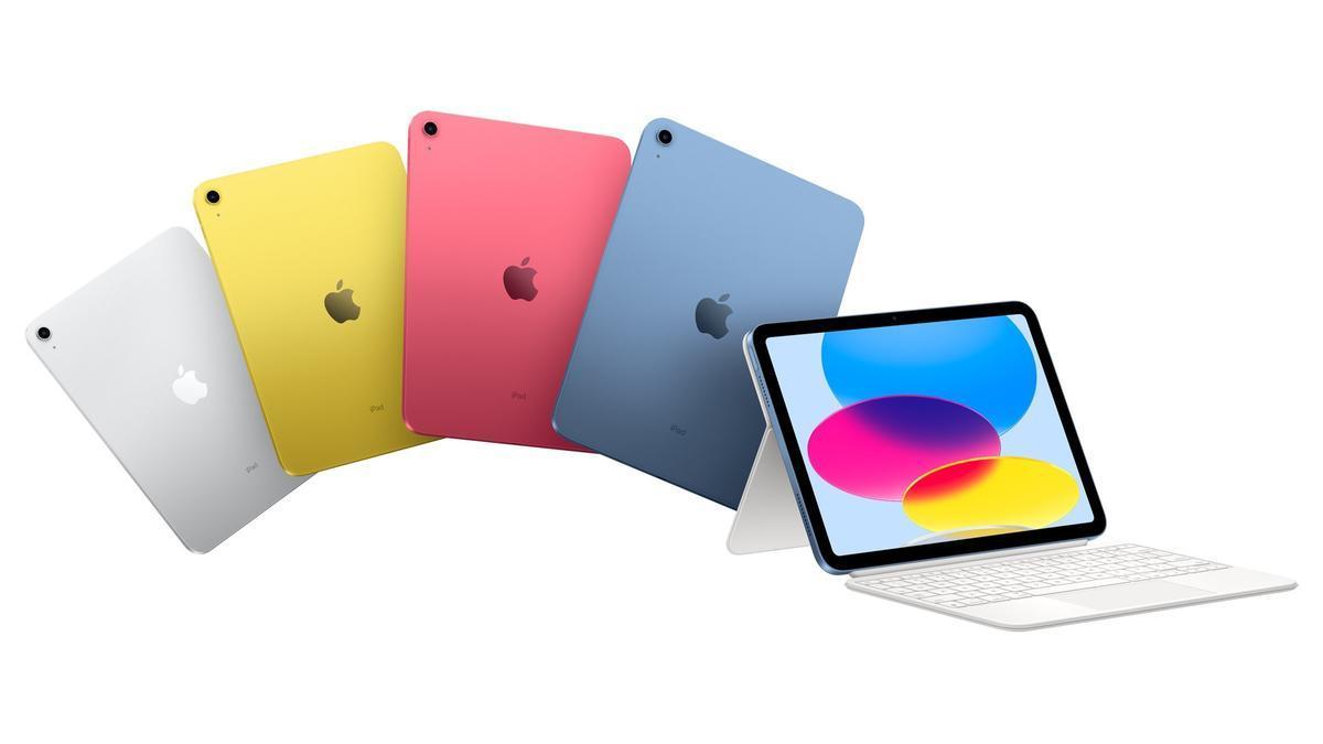 El nuevo iPad de Apple en sus diferentes colores.