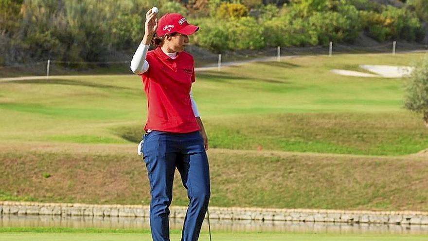 Carlota Ciganda, durante su participación en el Abierto de España que concluyó ayer.